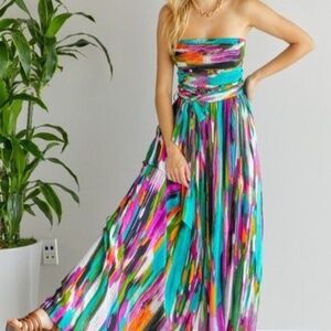 Hers and Mine Strapless Jumpsuit